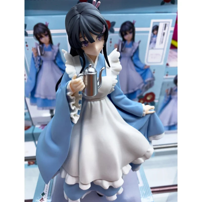 New Original Elcoco Rascal Does Not Dream Of Bunny Girl Sakurajima Mai Kimono Maid Anime Figure Desktop Model Ornament Toys Gift