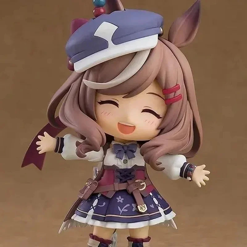 10cm Umamusume Mini Figure Set Anime Desktop Collectible Statues with Base Cute Race Girl Figures for Fans 6pcs