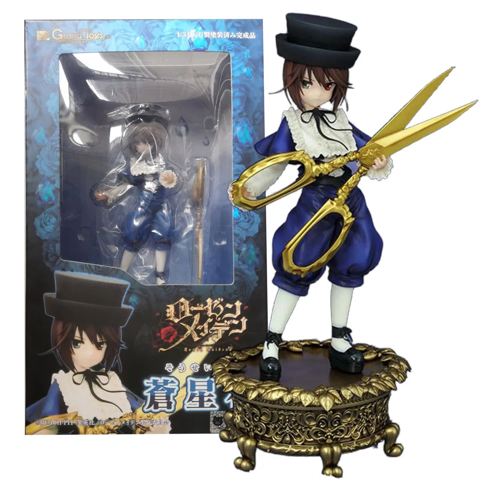 14CM Anime Rozen Maiden Souseiseki Figure Standing Posture Scissors Dress Model Toys Gift Doll Collection Decoration PVC