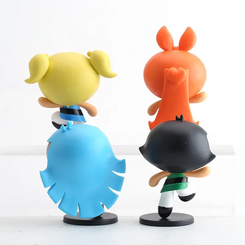4 teile/satz Die Powerpuff Girls Blossom Blasen Butterblume modell Anime Action Figure Spielzeug 10CM