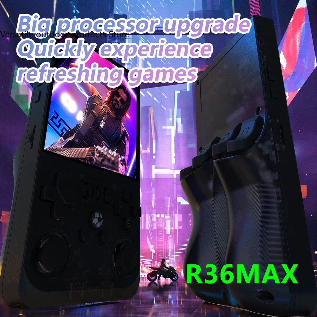 R36MAX Game Console 64GB 128GB 18000+GAMES Linux System 4.0inch K36 vs R36S 3.5inch Pocket Video Player No Download Required