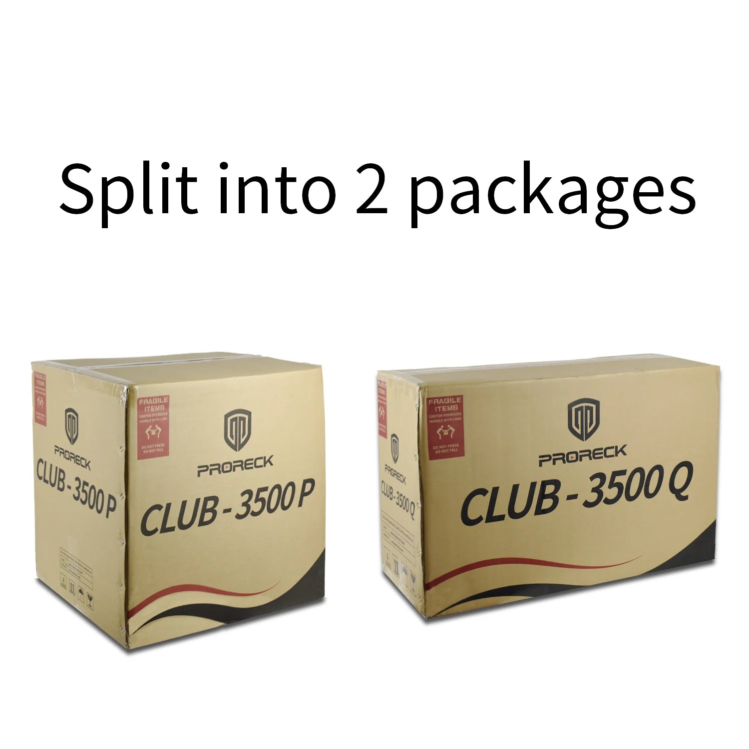 PRORECK Club 3500 15 Zoll Subwoofer 3000 W DJ-betriebenes PA-Lautsprechersystem-Kombi-Set mit 8 Array-Lautsprechern, Bluetooth, USB, SD-Karte