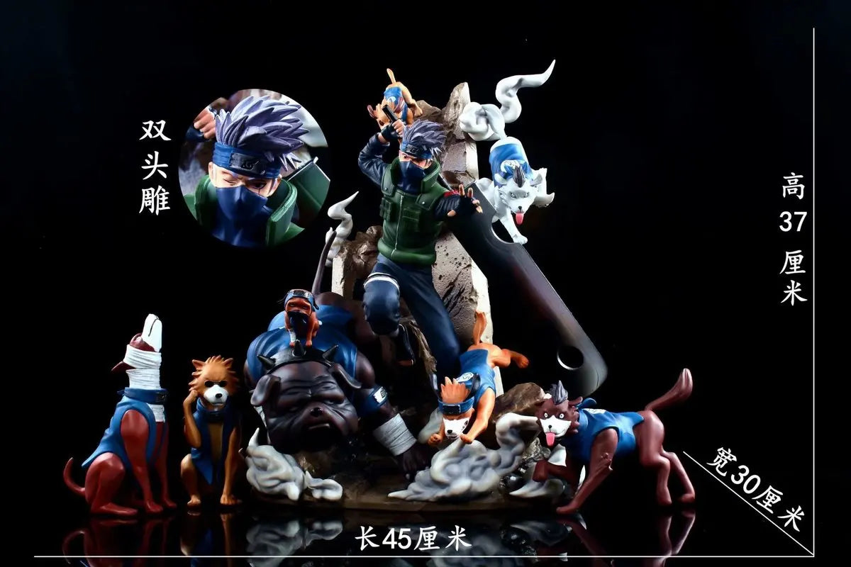 Naruto Shippuden Anime Figures Hatake Kakashi Gk Oversize Model 36cm Action Figure Statue Pvc Figurine Figma Collectible Toys