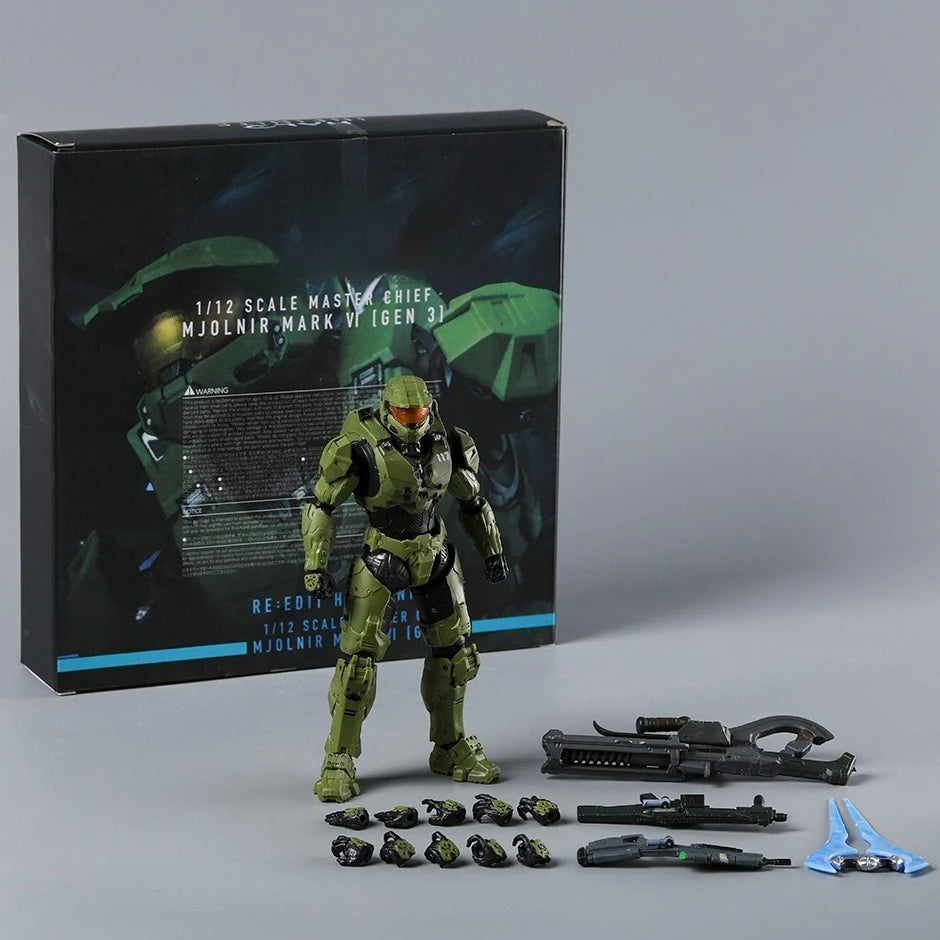 Infinite 1/12 Scale Master Chief Mjolnir MK VI (GEN 3) Action Figure Doll PVC Desktop Toy Model for Colletible