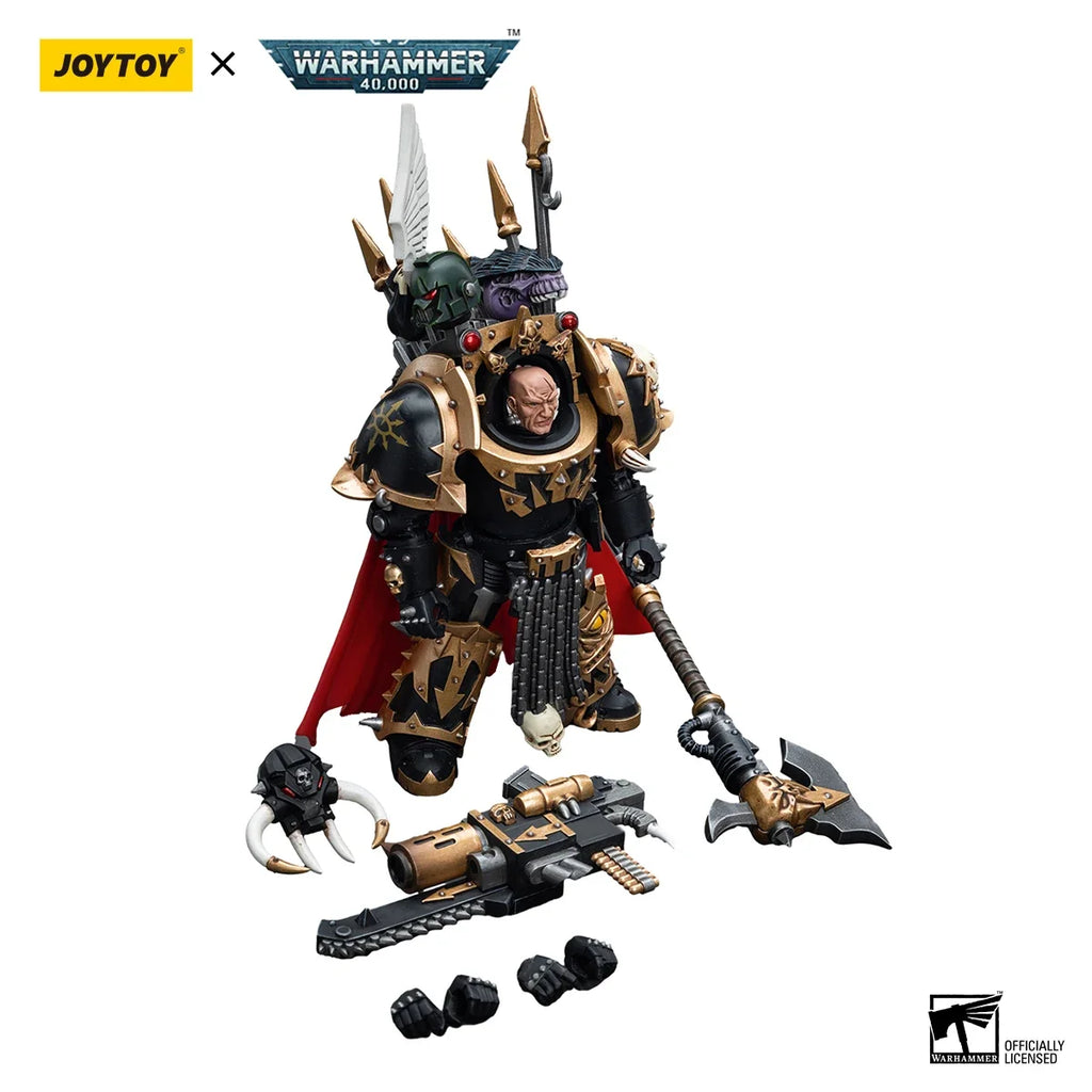 【In Stock】JOYTOY 1/18 Action Figure Warhammer 40K Chaos Black Legion Chaos Lord in Terminator Armour Collection Military
