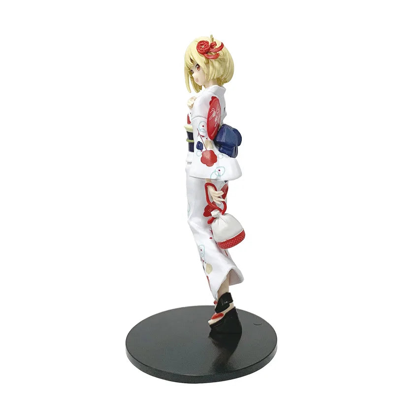 19CM Anime Lycoris Recoil Nishikigi Chisato Figure Luminasta Yukata de Odekake Cheongsam Dress Up Model Toy Doll Action Figure