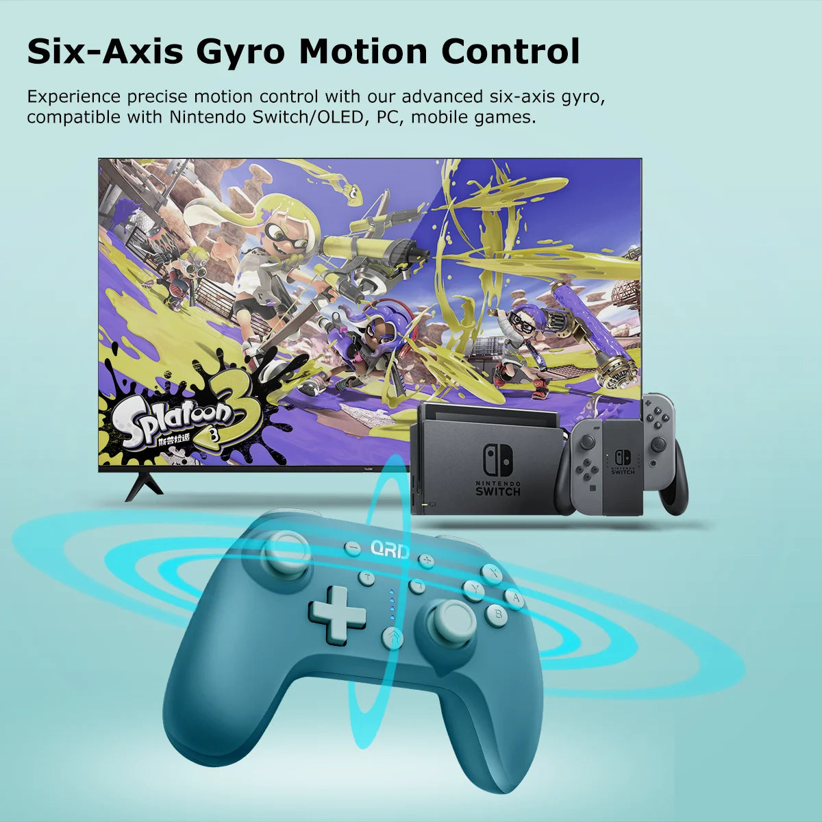 QRD Junior E5 Mini Wireless Controller For Switch/OLED/Lite PC IOS Android Portable Children's Gamepads Spare Joystick Switch 2
