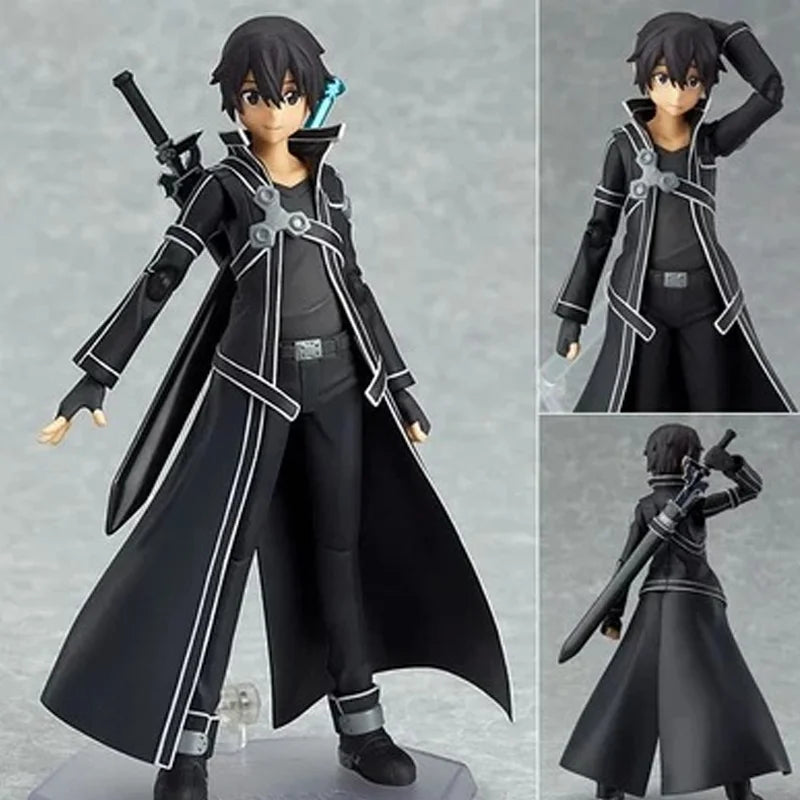 10cm SAO Progressive Scherzo of Deep Night Asuna Kirito Sinon Action Figure Set Movable Model Collectible Anime Toy