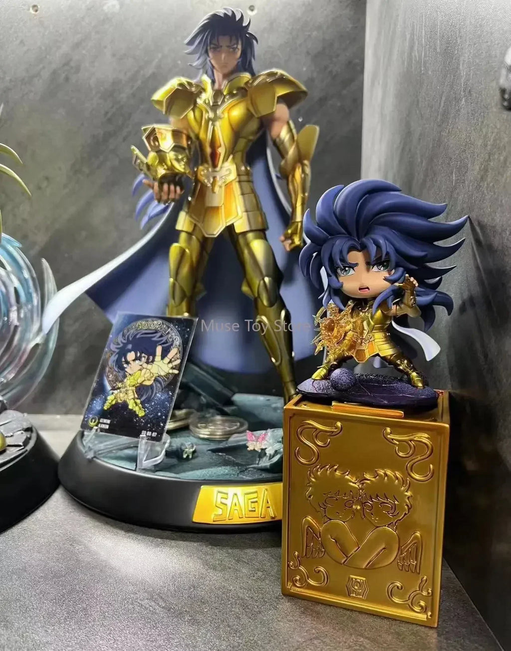 FOC GK Mini Saint Seiya Myth Cloth BOX Knights of The Zodiac 12 Constellation Box Gift Action Figure Model Toy Resin Q Statue