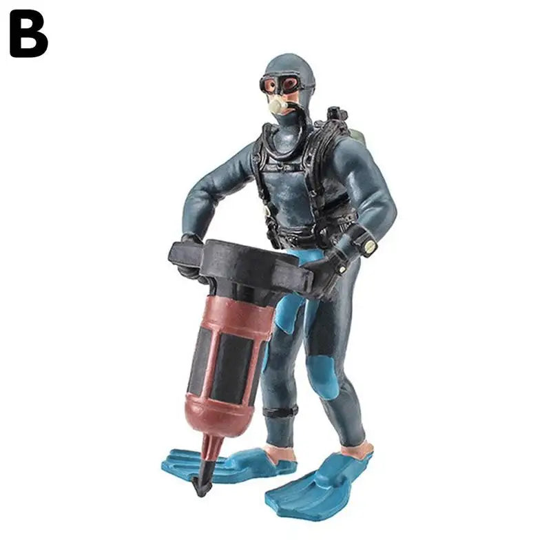 Miniature Diver Figurines Models Ornaments Diving Enthusiast People Mini Swimmers Figurines Plastic Diver Toy Figures Room Decor