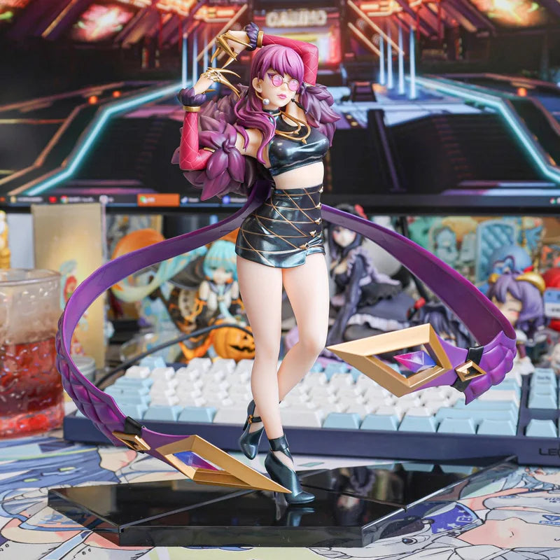 K/DA Evelynn Figure Ahri Akali Kai'Sa PVC 27cm 1/7 Anime Toy Game Merchandise Model Collection Display Gift Official In Stock