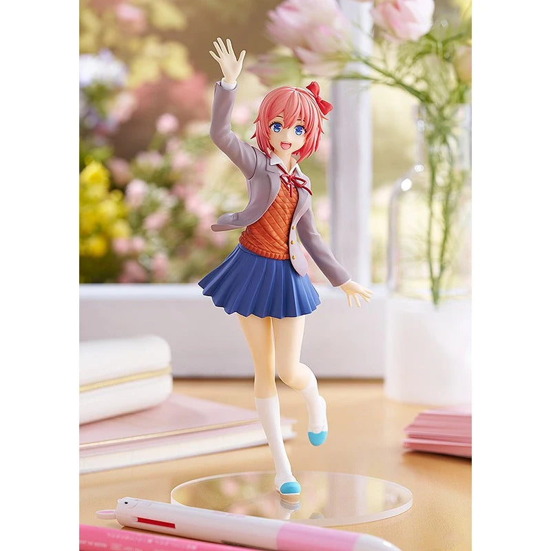 Good Smile Original POP UP PARADE Doki Doki Literature Club! Monika White Dress Ver. Sayori Anime Action Figures Toys Kids Gift