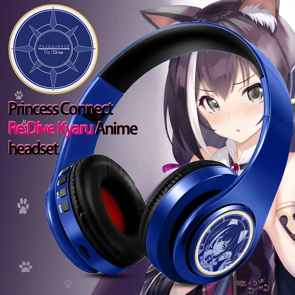 Miku Nakano Sanjiu Cosplay Bluetooth Headset 5.0 Over-ear Stereo Anime Headphones  for Mobile Phone
