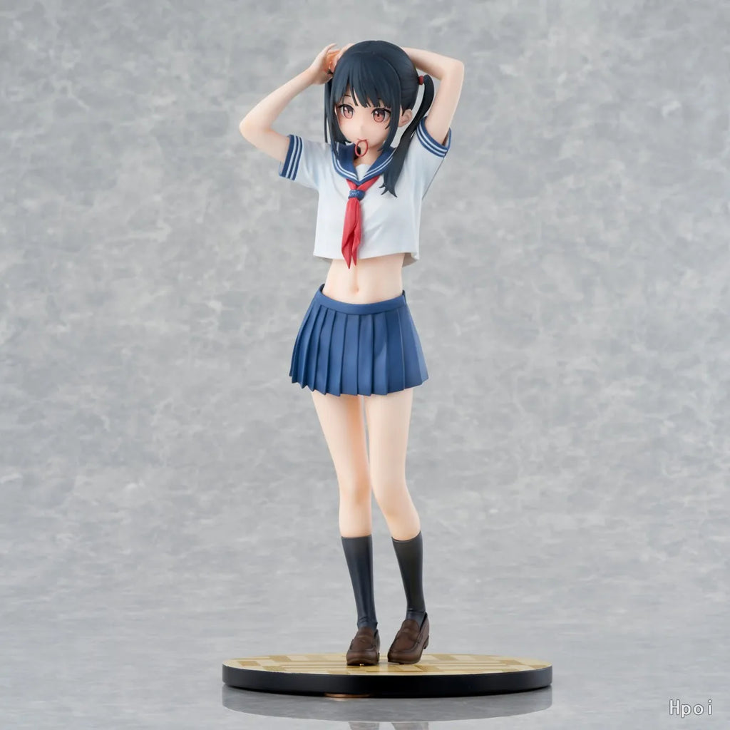 28CM Anime Sailor Fuku no Mannaka Union Figure Sailor Suit JK Dress Up Model Toy Clothes Detachable Standing Doll Action Figure