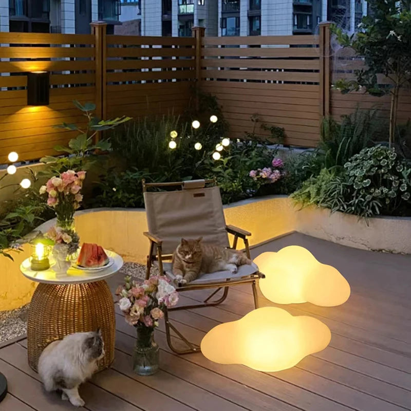 Luminous cloud lights, lawn solar LED outdoor lighting, non solar outdoor garden decoration, outdoor garden lights