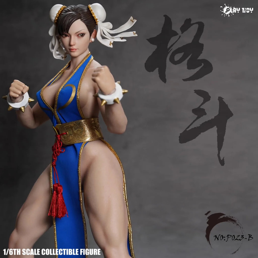 In Stock Originate PLAY TOY Chun-Li Movable Model Toys Collection 1/6 Steel bone silica gel body SF Chun Li PLAYTOY P023