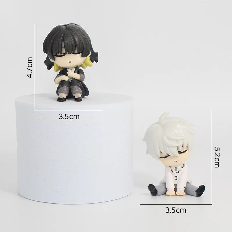4pcs Blue Lock Gk Anime Figure Isagi Yoichi Bachira Meguru Shoulder To Shoulder Sleep Q-Version Kawaii Model Statue Kid Toy Gift