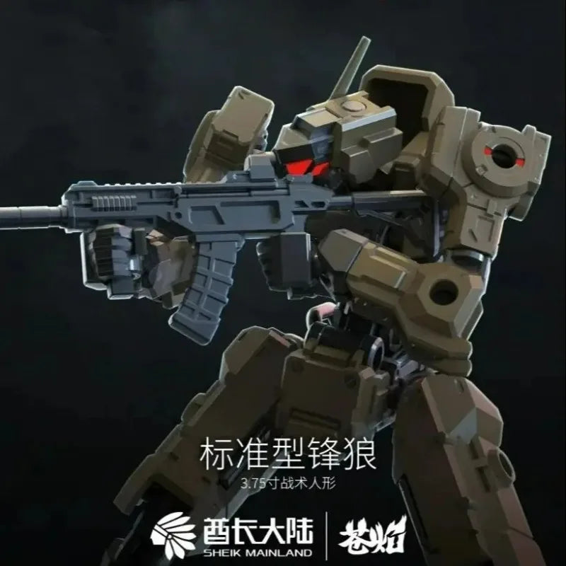 Sheik Mainland 3MIN Project A 1/18 Standard Wolf Buildable Tactical Figure Assembled Model, Multiple Colors Collectible Toy Gift