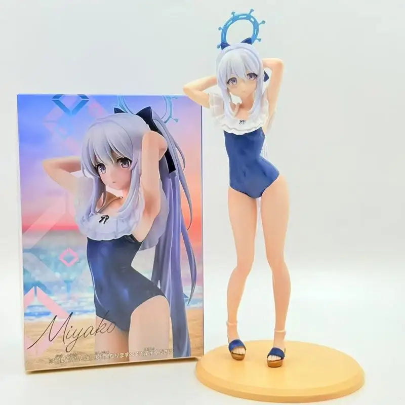 Blue Archive Scale Azur Lane Pola Seaside Coincidence Swimwear Tsukiyuki Miyako Game Anime Beautiful Girl Action Blue Archive