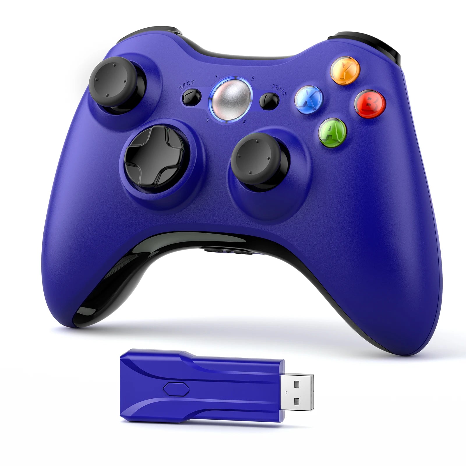 Безжичен контролер за Xbox 360 за Xbox 360/Slim/Elite/Winodow/PC, геймпад за видеоигри, 6-осен джойстик с двойна вибрация, 2.4G гейминг