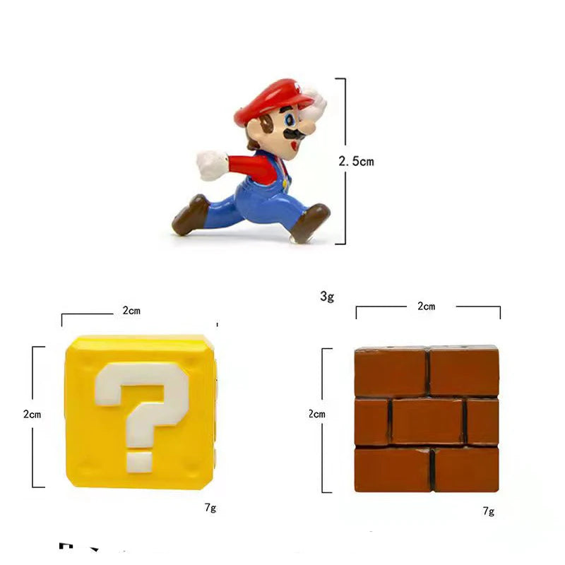 Super Ma Bros DIY Fridge Scene 3D Magnets Refrigerator Decoration Bullet Mushroom Turtle Wall Sticker Set Home Collection Gift
