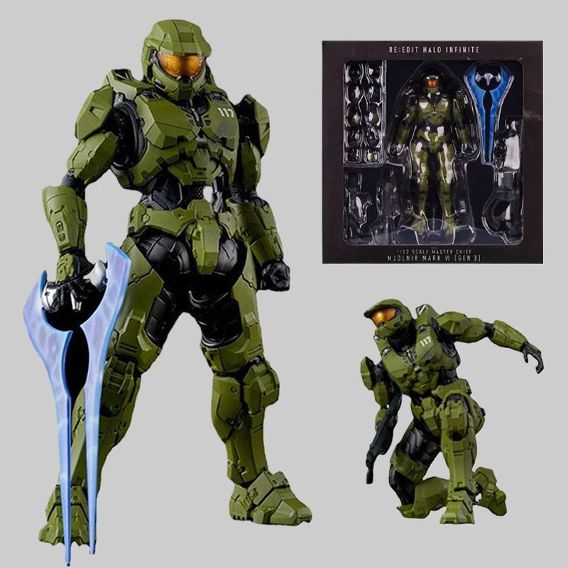Halo 5:Guardians Master Chief 18cm Infinate Mjolnir Mark Vi Gen3 Action Figure Collection John117 Movable Pvc Model Dolls Toys