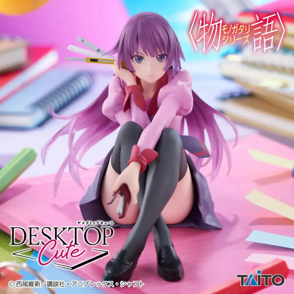 Judai Original Taito Desktop Cute Monogatari Senjougahara Hitagi PVC Action Figure Model Toys