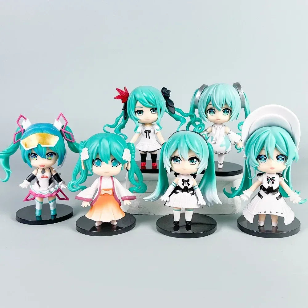 Caja ciega Hatsune Miku Qu Yunshang serie Linda figura de Anime muñeca elemento cuadrático Pvc modelo Figuri