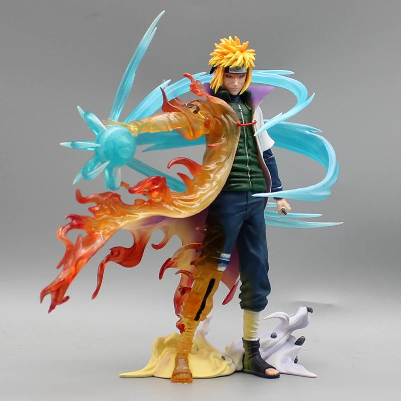 Naruto Anime Figure 26cm Namikaze Minato Gk Pvc Statue Action Figurine Rasengan Desk Decoration Collectible Model Kids Toys Gift