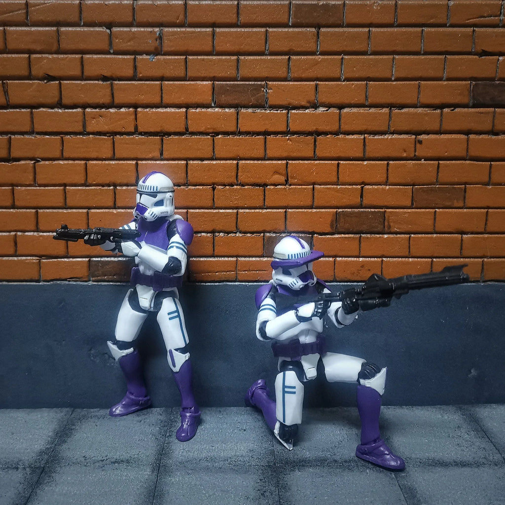 Star Wars 3.75 Inch  Clone Trooper 1/18 187th Legion  Shock Coruscant Guard Action Figure Windu Fox  Toys Model Loose
