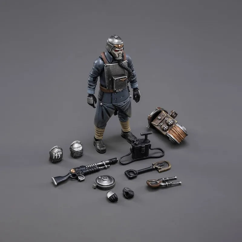 [In Stock] JOYTOY Warhammer 40K Astra Militarum Death Korps of Krieg Veteran Squad Sergeant Guardsman 1/18 Action Figure Dolls