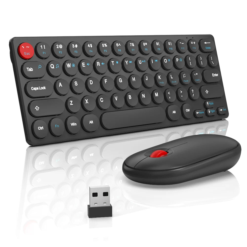 2.4G Wireless Keyboard and Mouse Combo Battery Power Bluetooth Keyboard and Mouse Set for Laptop for Ipad Cell Phone Tablet