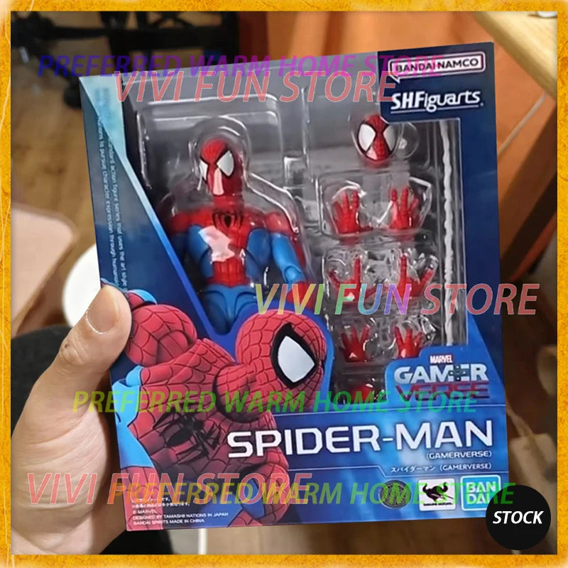 In Stock BANDAI SHF GAMEVERSE SPIDER-MAN Movable Model Toys S.H.FIGUARTS