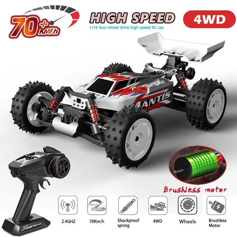 S911PRO 1:16 4WD RC кола 70KM/H или 50KM/H Колички за дистанционно управление Високоскоростен дрифт Безчетков Monster Truck за деца VS Wltoys 144001