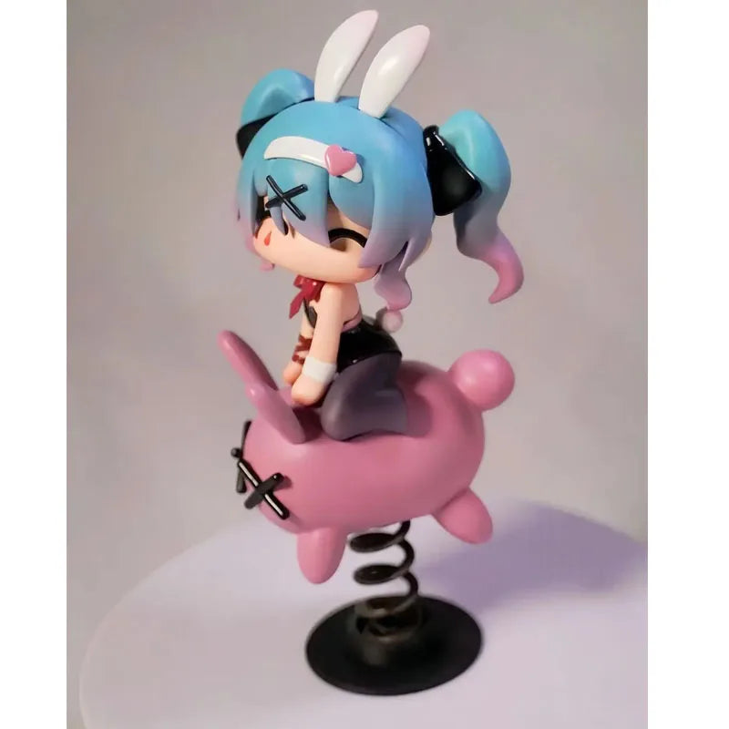 Hatsune Miku Rabbit Hole Gk Figure Q Version Chibi Anime Peripheral Ornament Desktop Car Decor Trendy Toy Adult Gift