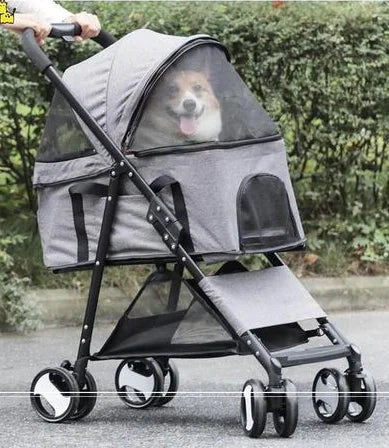 Pet Cart Separate Portable Collapsible Dog Cart Small And Medium Dog Walking Cat Stroller Bag Teddy Cage