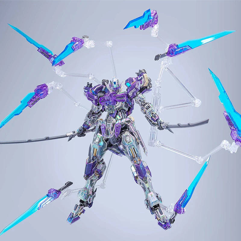 Original Holographic Translucent Valkyrie Assembly Model Action Figures Mecha Scp Process Toys Desktop Ornament Collectable Gift