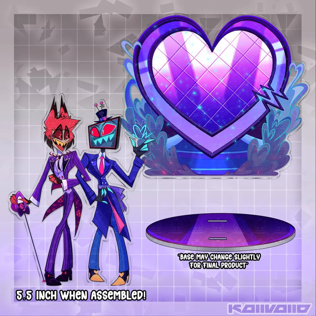15Cm Creative Desktop Decorations Acrylic Standees for Hazbin Hotel Character Standing Plates Niffty Vaggie Charlie Husk Alastor