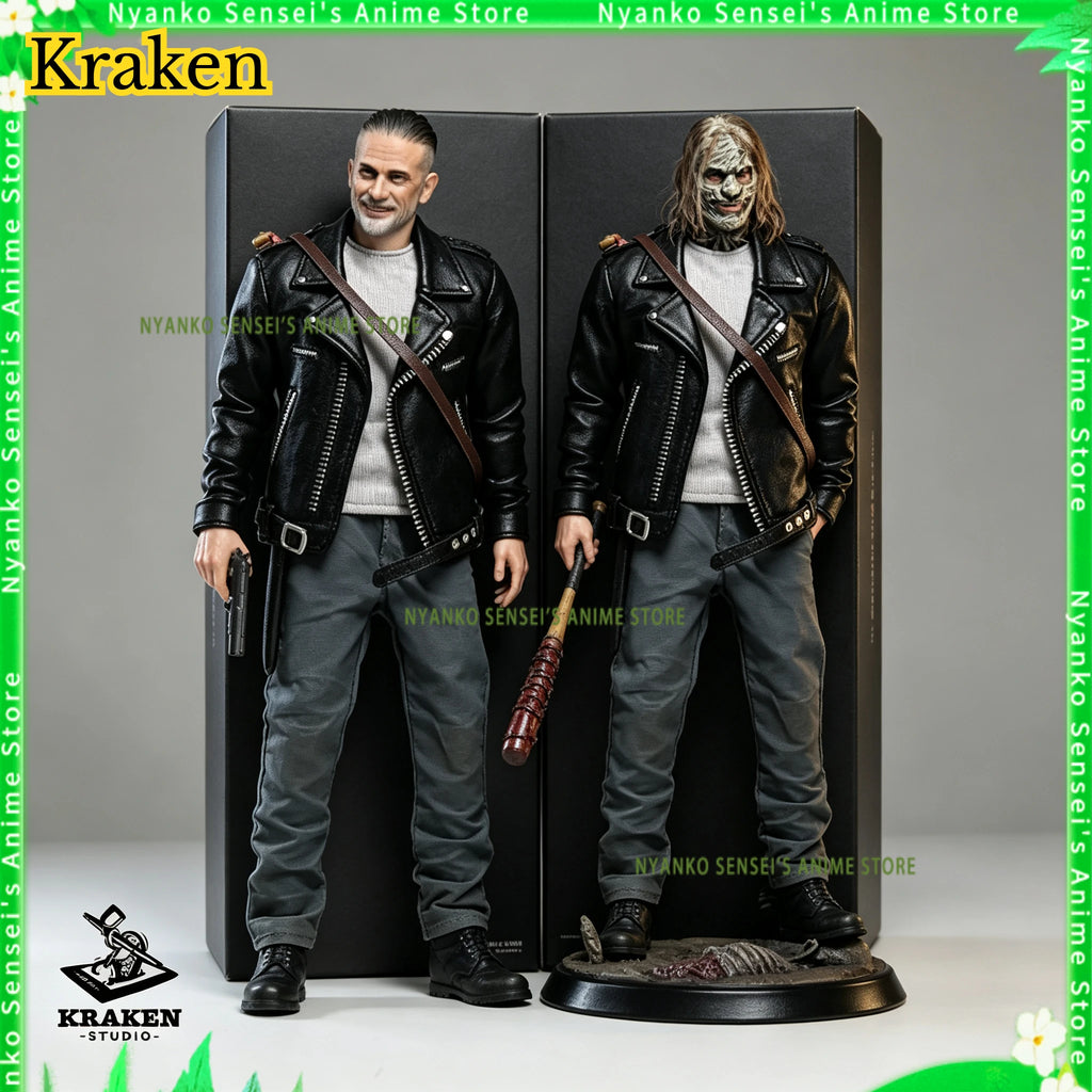 In Stock Kraken Studio The Walking Dead Whisperers Negan 1/12 Scale Action Figure Anime Model Trendy Toys Desktop Collectibles