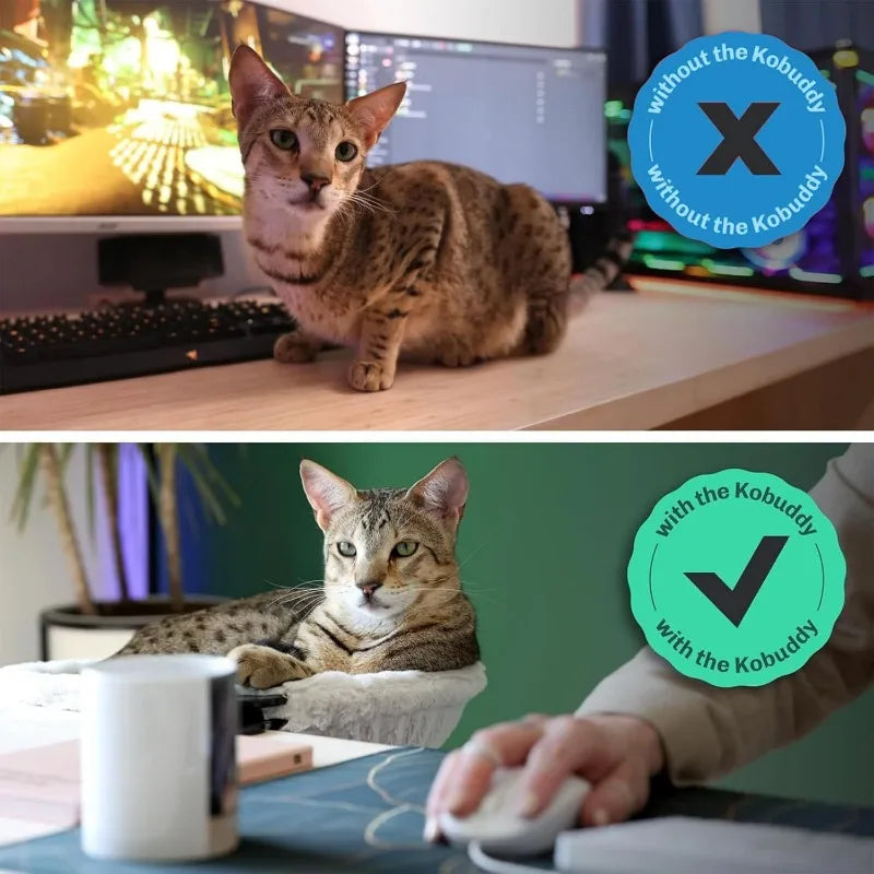 Cats Beds and Furniture Round Cats Litter Nest Desk 360° Rotating Hanging Cat Hammock Solid and Firm Cat Accessories Supplies