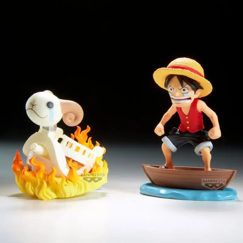 Original Bandai ONE PIECE WCF LOG STORIES Luffy Nami Eneru Anime Action Figures Model WCF desktop Ornaments Gift Decorations