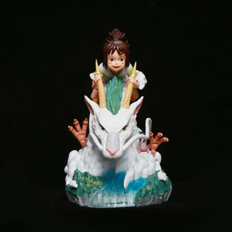 Отнесена от духовете, Studio Ghibli 16 см, сладка чиби аниме фигурка Хаяо Миядзаки, колекционерски модел, декор за бюро, перфектен подарък за фенове на анимето.