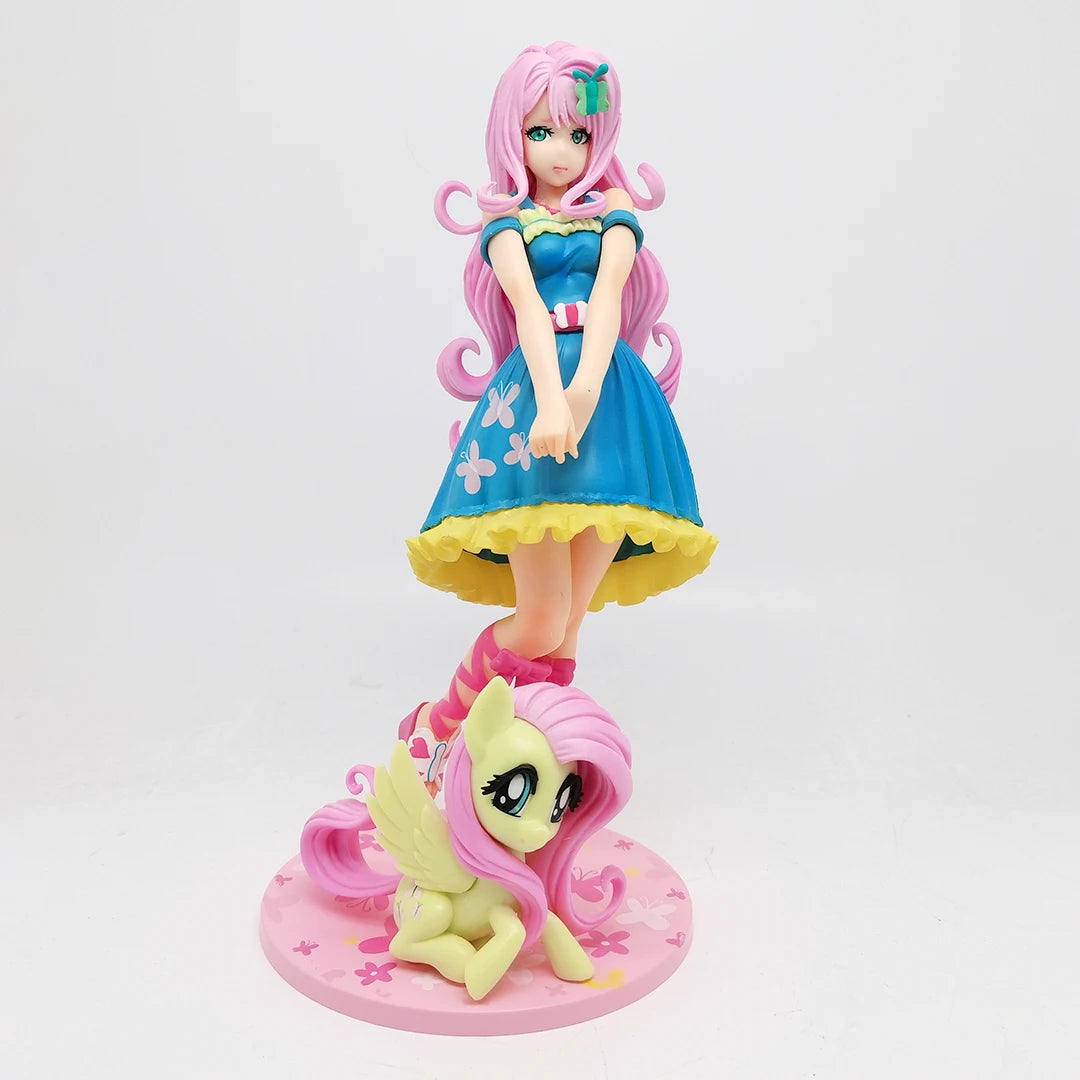 My little Pony Bishoujo Statue Applejack Twilight Sparkle Pinkie Pie Fluttershy 1/7 Anime PVC Action Figure Toy Collection Doll