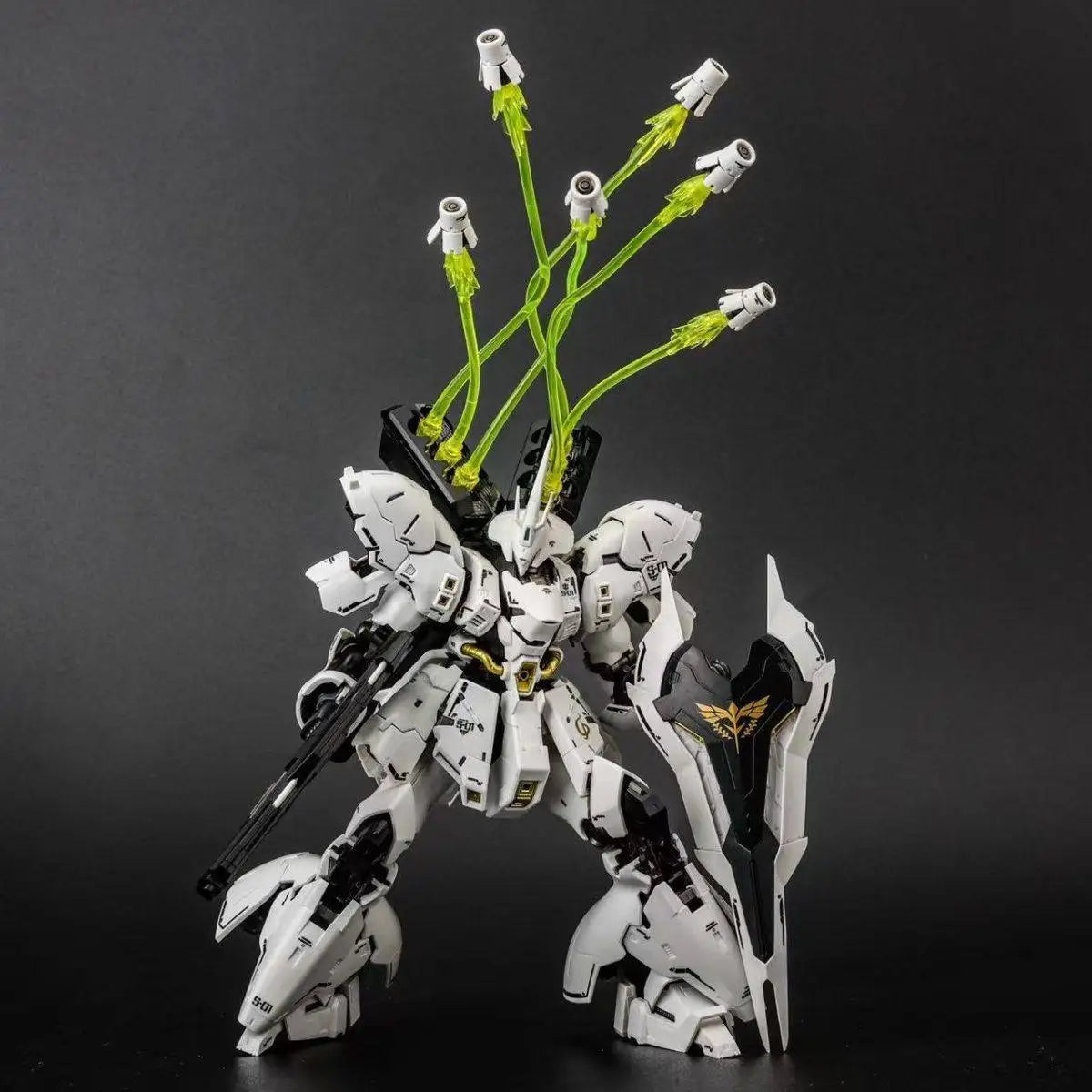 RG MSN-04 White Version Series Action Figure Mecha Warrior High Detail Detachable Parts Assembly Model Toy Collectible Boy Gifts