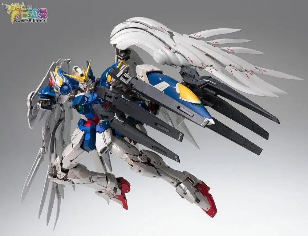 BANDAI Original GUNDAM FIX FIGURATION METAL COMPOSITE Series Flying Wing Gundam Zero EW Version Anime Action Figure Model Toys