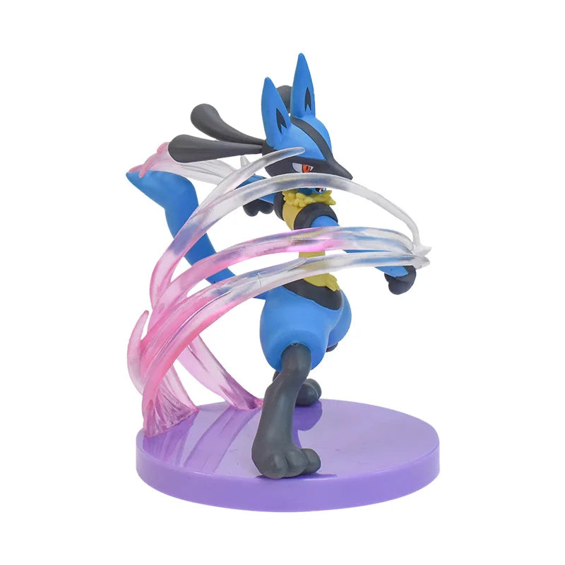 13cm Riolu Lucario Pokemon Action Model Doll Anime PVC Figure Statue Toy With Base Decoration Collect Birthday Gift NO BOX