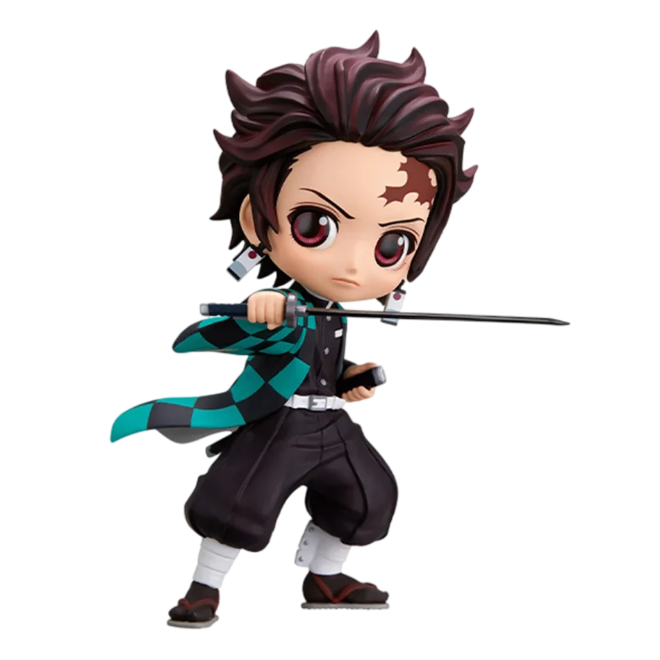 Kawaii Anime Demon Slayer Figure Nezuko Tanjirou Zenitsu Inosuke Kyoujurou GiyuuQposket PVC Model Toys children Gift