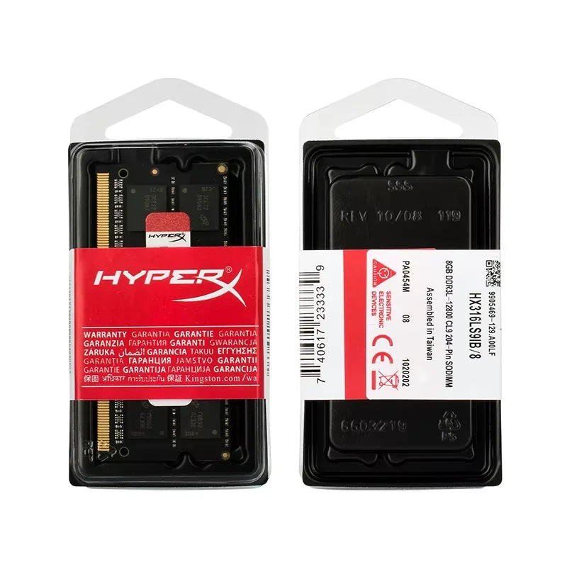 HyperX 1/2pcs Laptop Ram DDR3 DDR3L 8GB 4GB 1333Mhz 1600Mhz 1866Mhz SODIMM PC3-10600 12800 14900 Notebook Ram DDR3 Dual Channel