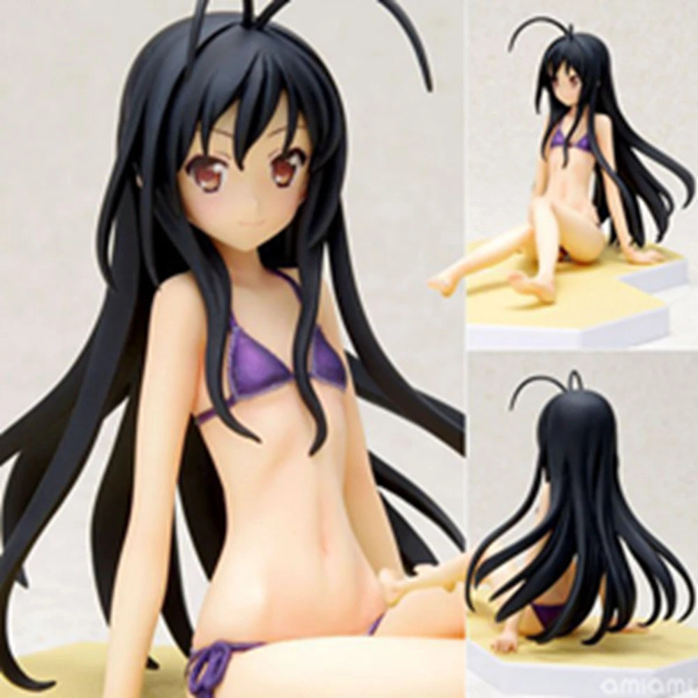 8,5 CM Anime Accel World Kuroyuki hime Figur Beach Queens 1/10 Badeanzug Sitzend Modell Spielzeug Geschenk Puppensammlung Actionfigur PVC