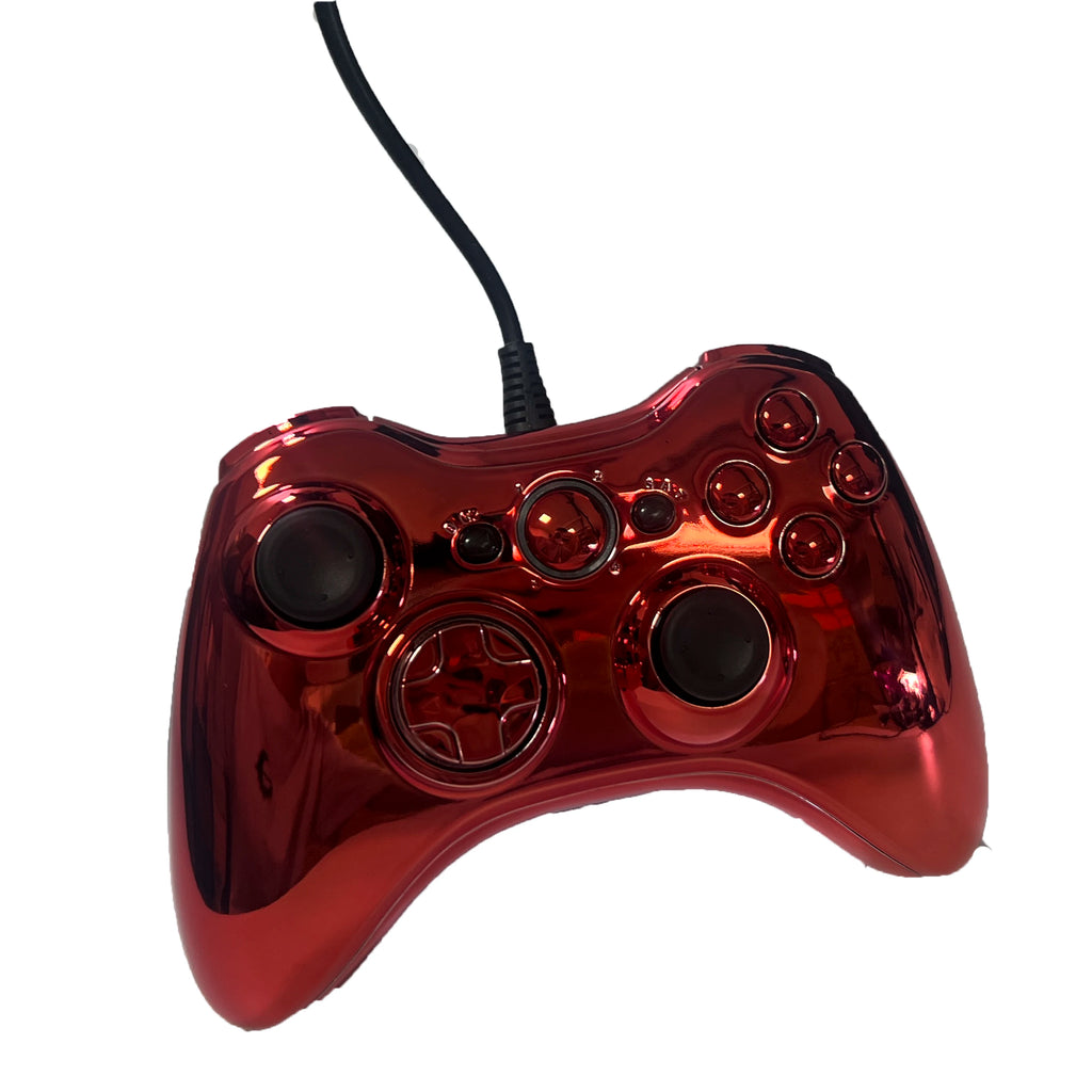 Xbox 360 Wired Game Controller with Sleek Electroplated Finish – USB Gaming Peripheral, Compatible with Xbox 360 & PC